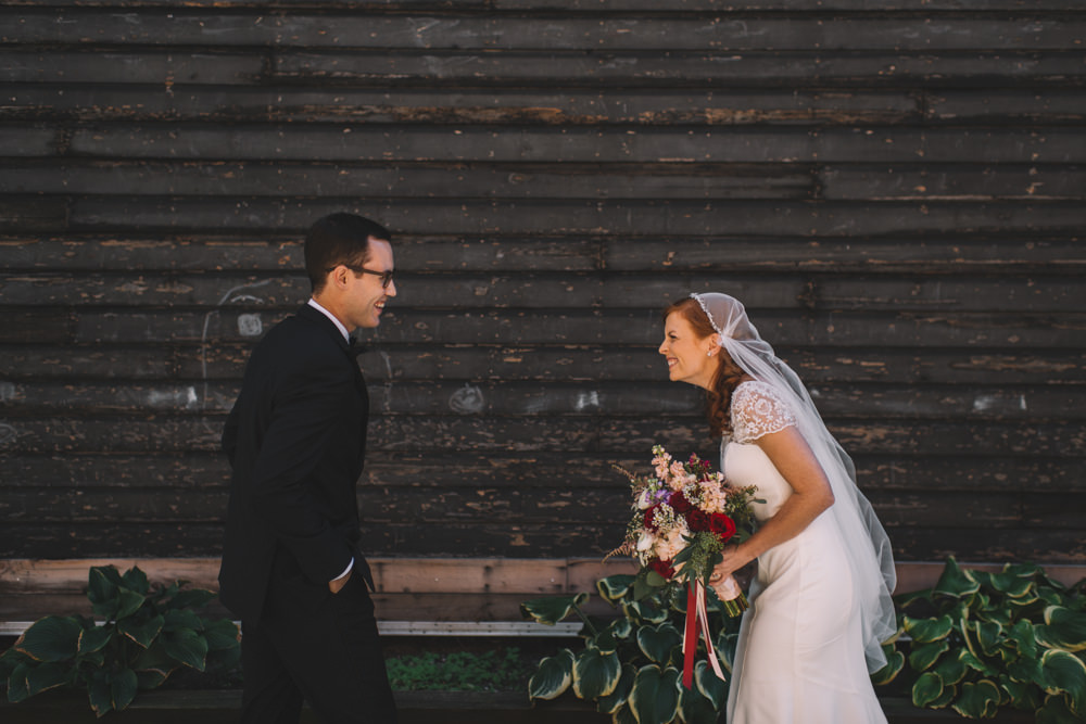 German Village first look wedding photography