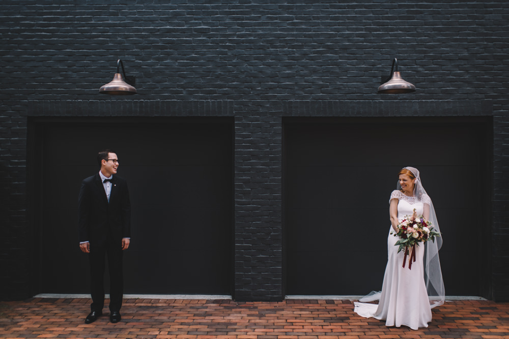 ohio bride and groom laughing together on their wedding day