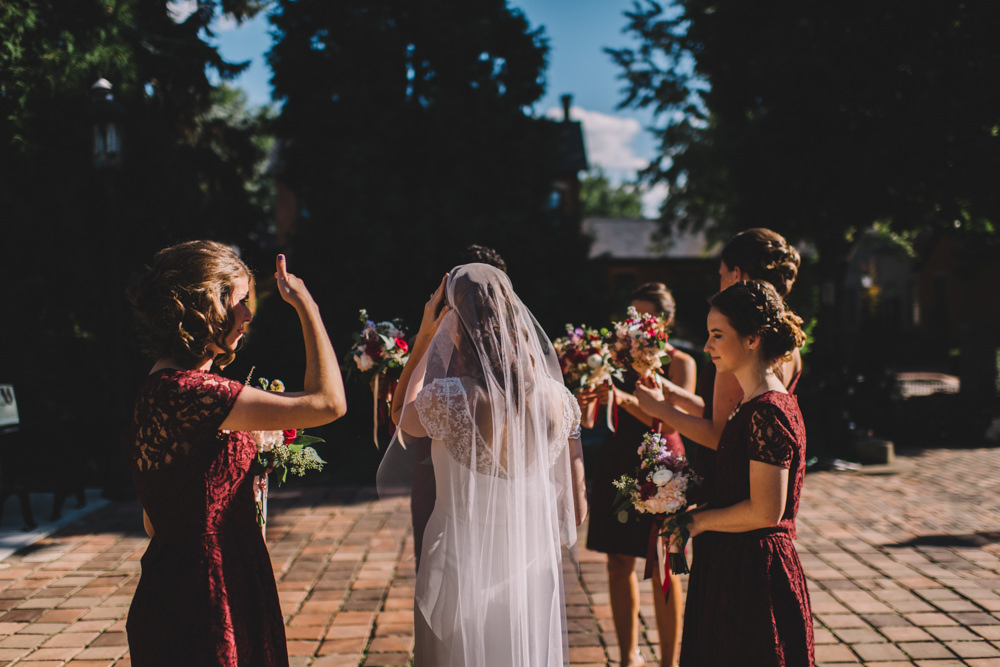 ohio bridal party in german village