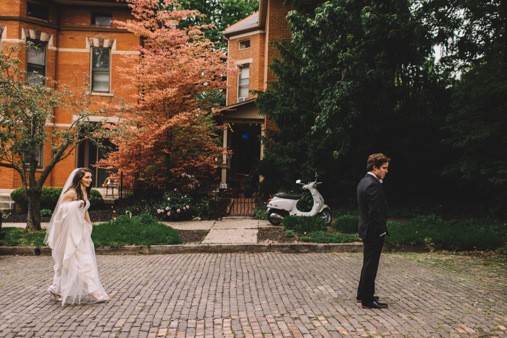 Columbus ohio groom waiting to see his bride