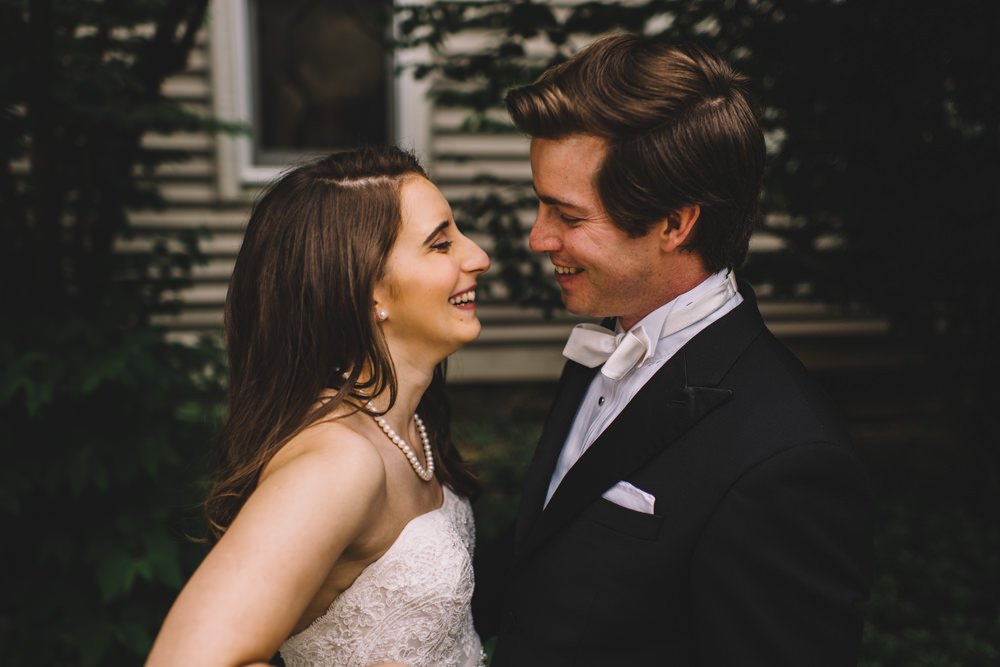 ohio wedding couple embracing lovelingly