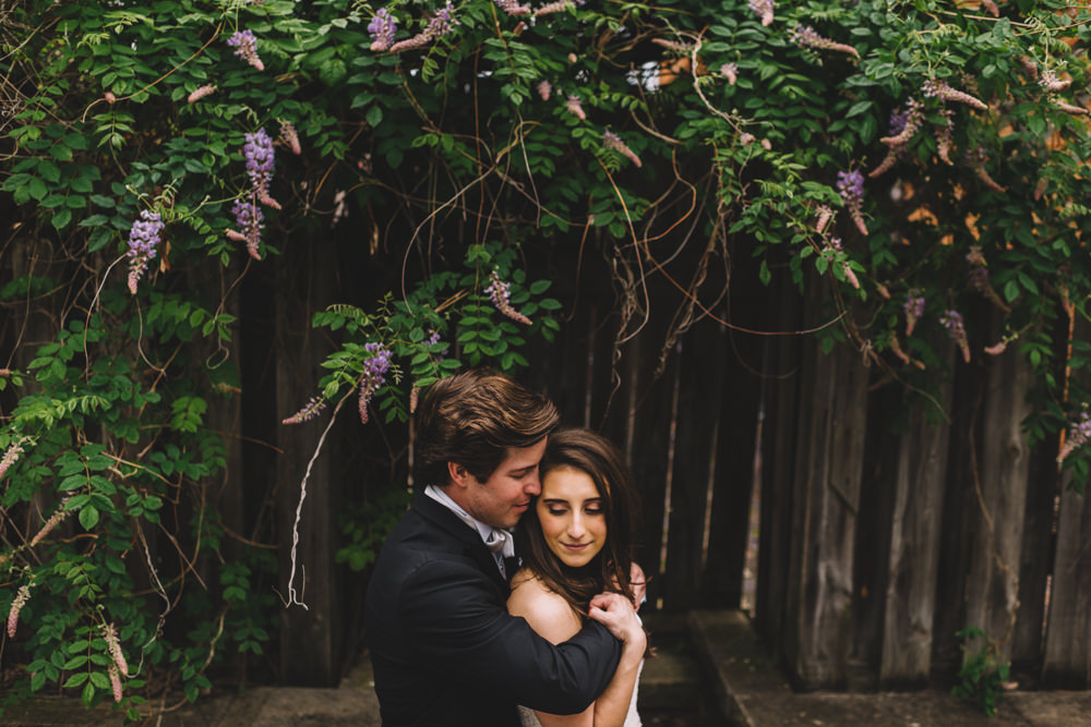 ohio wedding couple hugging each other