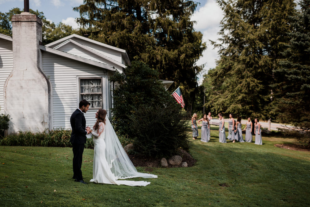 Chardon Ohio outdoor farm wedding