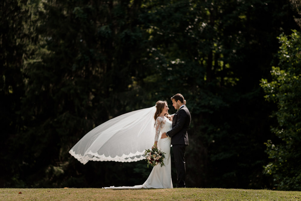 Chardon Ohio outdoor farm wedding