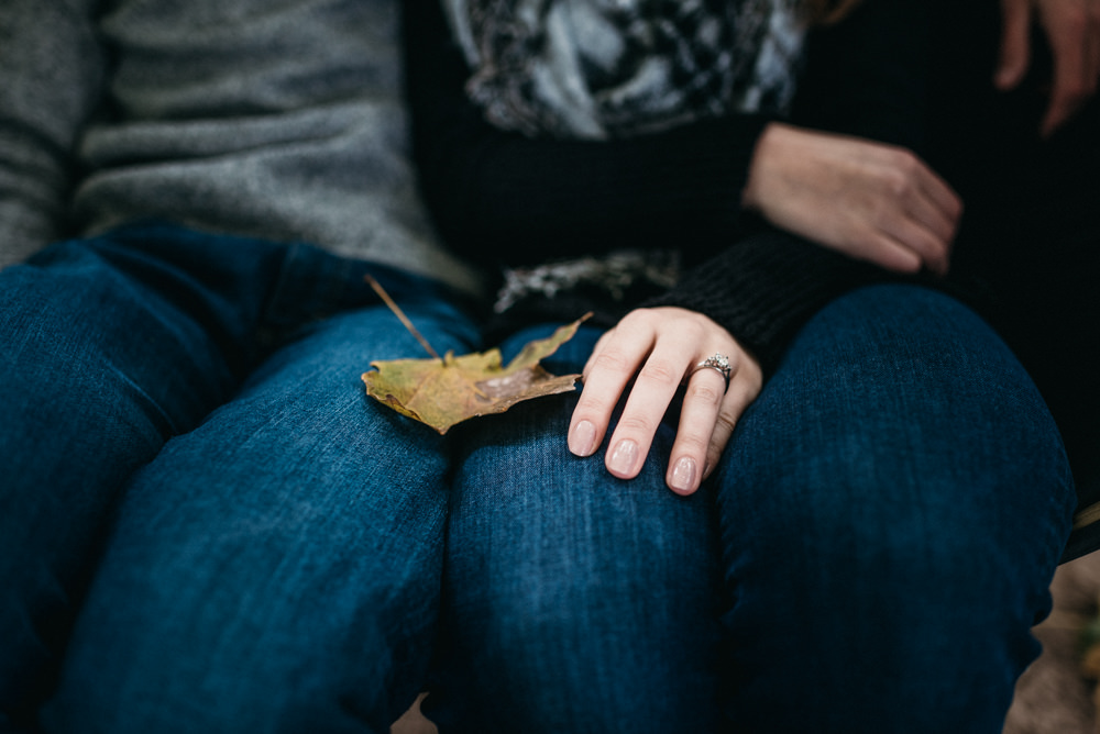 Columbus fall foliage engagement photography