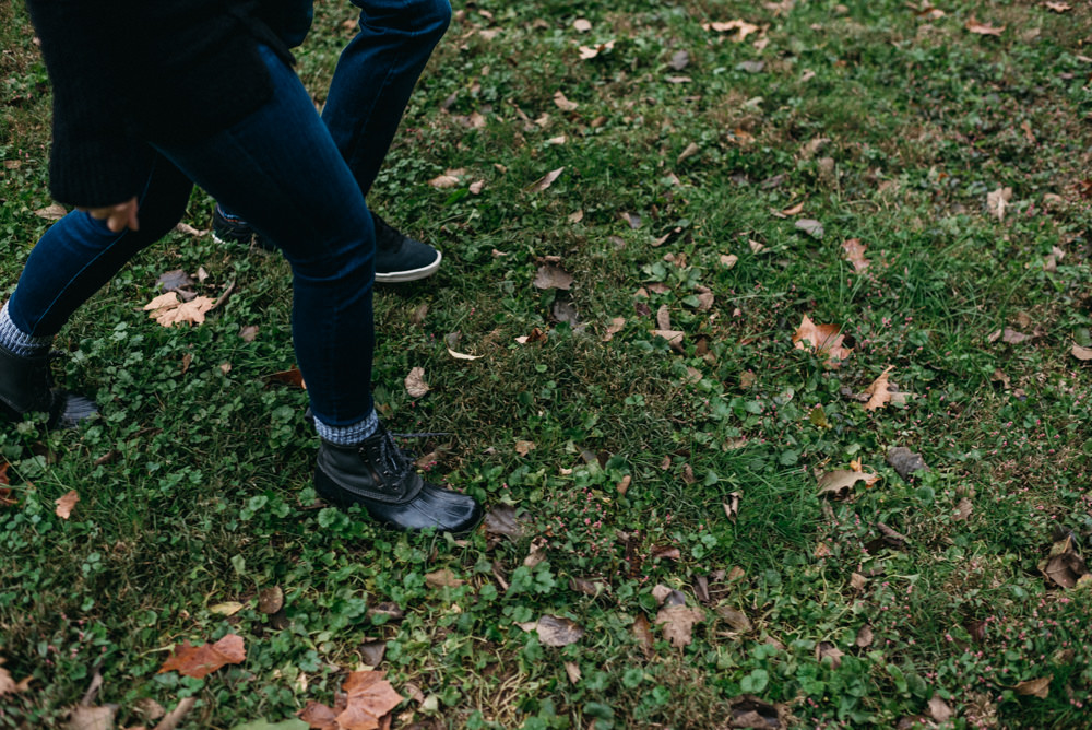 Columbus fall foliage engagement photography